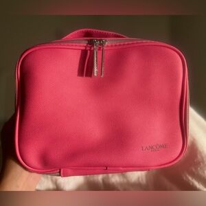 Lancome Cosmetic Makeup Travel Bag Organizer Zip Pouch Handle Large New